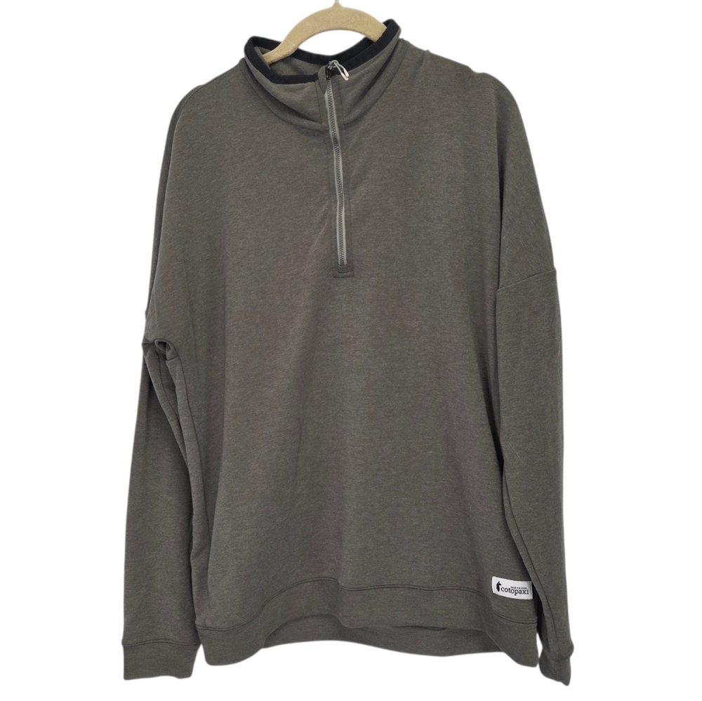 Cotopaxi Lozano Mens Quarter Zip Fleece Pullover Gray Size Medium